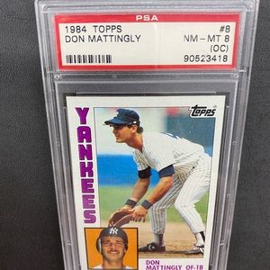 1984 Don Mattingly PSA Graded 8 baseball card